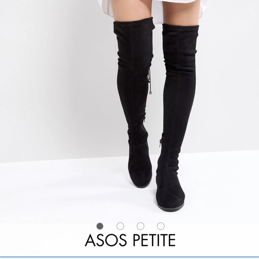 Black thigh high boots